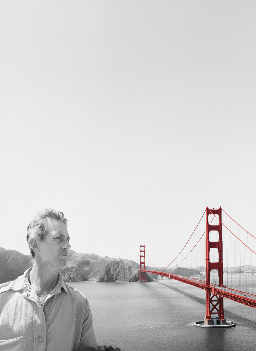 Gorka Muñecas en el Golden Gate, San Francisco